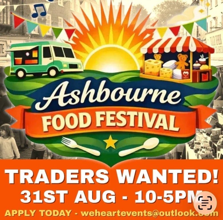 Ashbourne Market Place, the pedestrianised town square that hosts the food festival.
